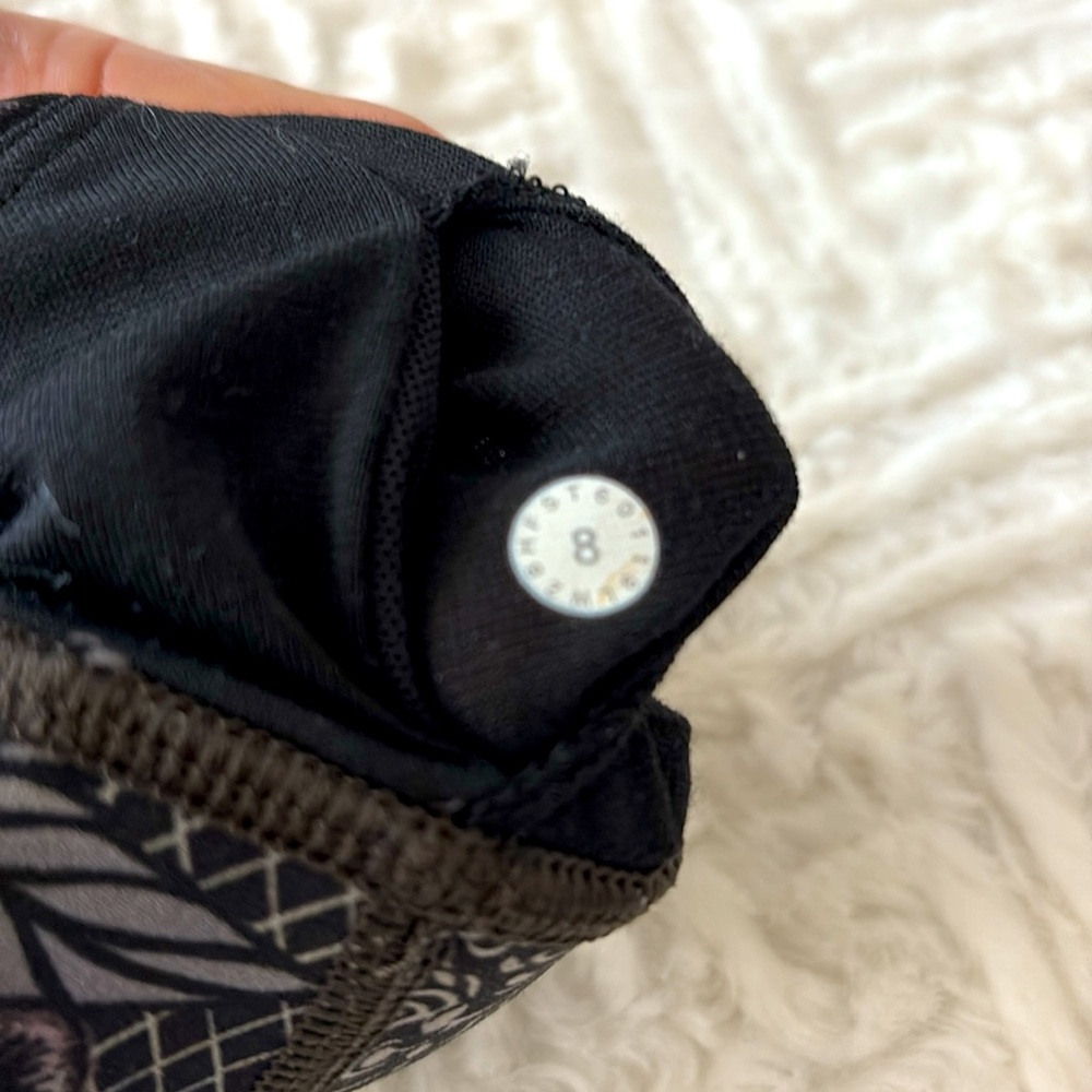Lululemon Sports Bra - Trellis Bloom Floral Black, Grey and Pink Sports Bra. - Picture 8 of 8